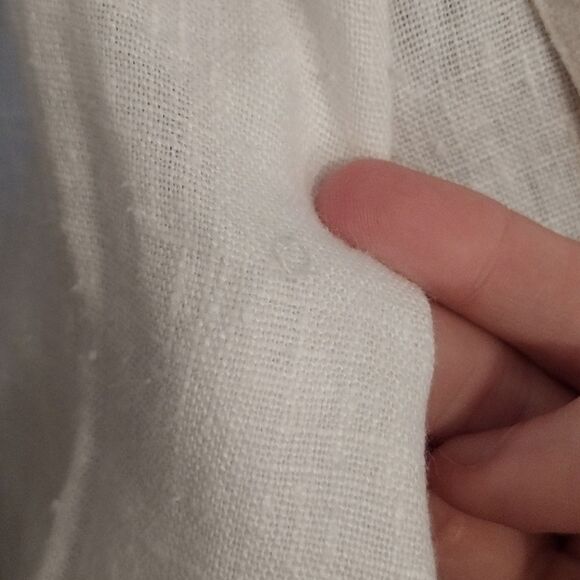 Bryn Walker Women's Size Small Oversized White Linen Button up Blouse Top - Picture 11 of 12